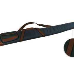 Etui fusil couzan 135 cm vert et marron avec poche bout renforce