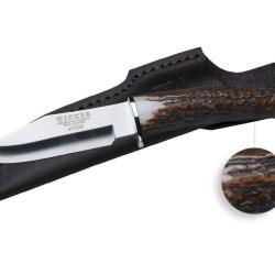 Couteau chasse skinner lame de 11 cm manche cerf