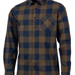 Chemise 100 coton carreaux vert Somlys