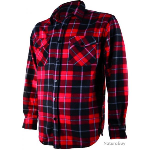 Chemise polaire carreaux rouge Treeland XL