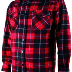 Chemise polaire carreaux rouge Treeland M