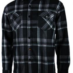 Chemise polaire carreaux noire Treeland XL