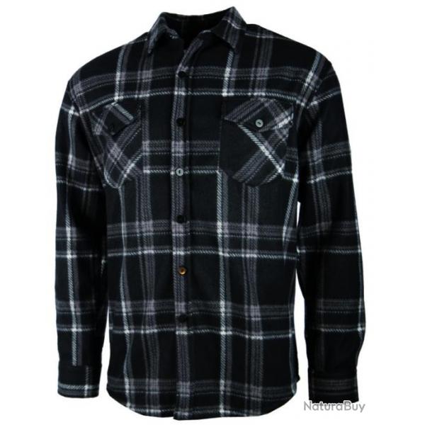 Chemise polaire carreaux noire Treeland L