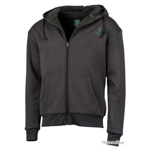 Sweat capuche zipp vert Treeland XL