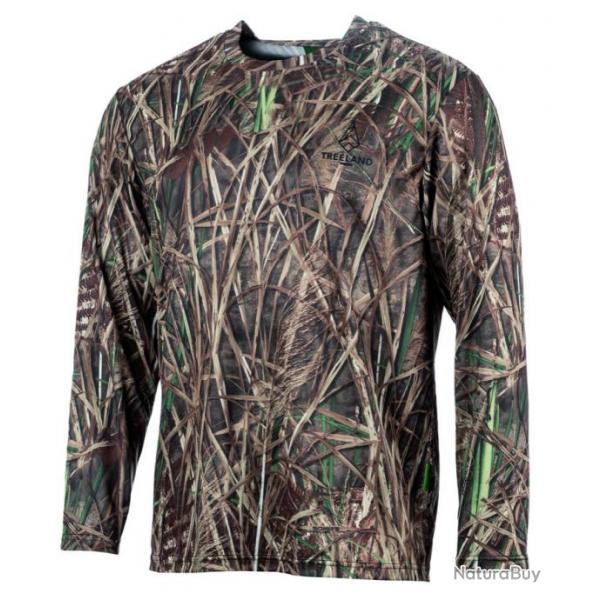 Tee shirt manches longues camo roseaux Treeland