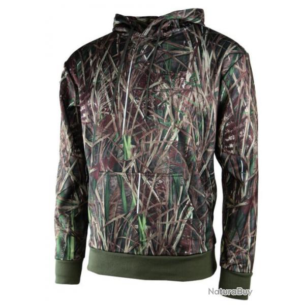 Sweat polaire camouflage roseaux Treeland XXL