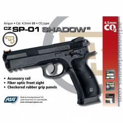 CZ SP-01 SHADOW Pistolet -No Blowback-Noir 4,5 mm Co2 Bbs Acier