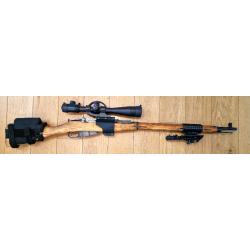 Mosin Nagant triple Rails picatinny 9 places pour bipied