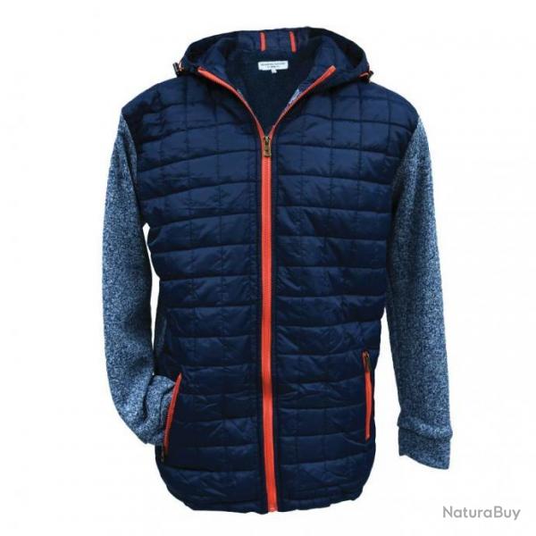 PROMO Veste matelasse zippe capuche navy taille M (Taille 3)