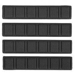 Pack 4 Couvres Rails Keymod Gomme Type A - Black - DUKE