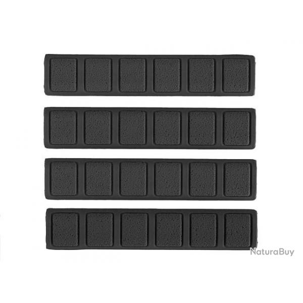 Pack 4 Couvres Rails Keymod Gomme Type A - Black - DUKE