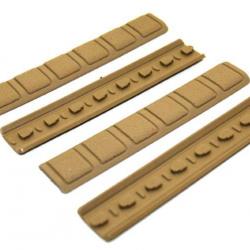 Pack 4 Couvres Rails Keymod Gomme Type A - TAN - DUKE