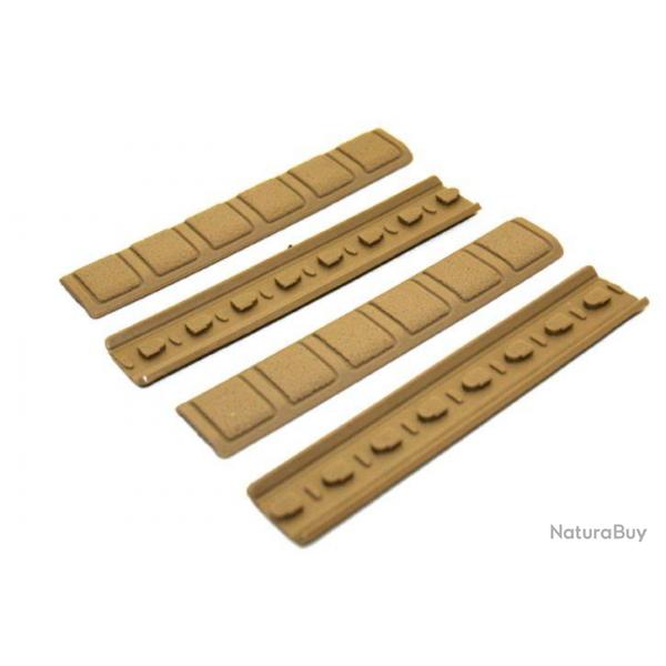 Pack 4 Couvres Rails Keymod Gomme Type A - TAN - DUKE