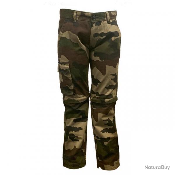 PROMO Pantalon Treillis enfant 2en1 camo CE T8 ans (Taille 08)