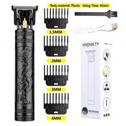 Tondeuse à cheveux électrique rechargeable pour homme rasoir professionnel pour barbier avec USB