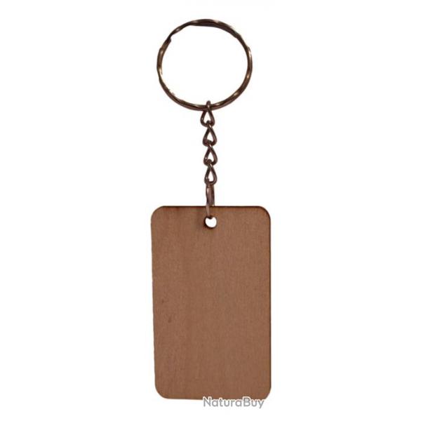 Porte cls en bois rectangulaire  graver