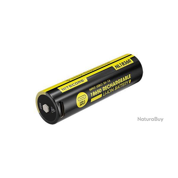 Accu  Nitecore Li-ion 18650 port USB-C