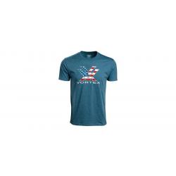 VORTEX T SHIRT STARS STRIPES BLEU