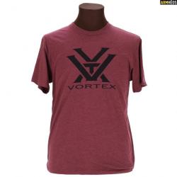 VORTEX T SHIRT BORDEAUX CORE LOGO NOIR