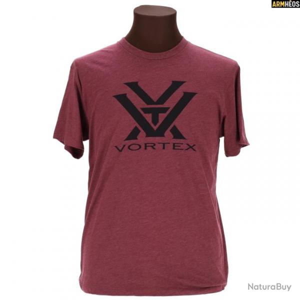 VORTEX T SHIRT BORDEAUX CORE LOGO NOIR