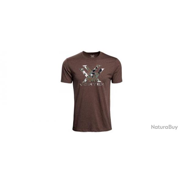 VORTEX T SHIRT MARRON LOGO CAMOUFLAGE