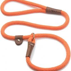 LAISSE RONDE ORANGE 1CM DIAM LG 120CM
