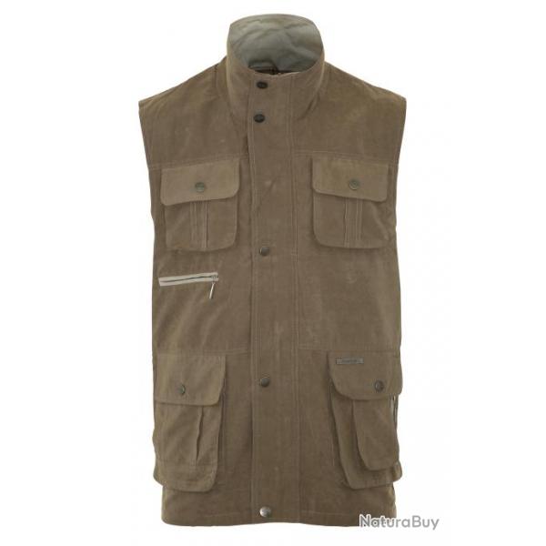 LOVERGREEN GILET MULTIPOCHES FARNHAM TAUPE STONE