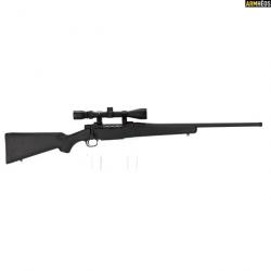 PACK MOSSBERG CARABINE PATRIOT SYNTHÉTIQUE À CANON FILETÉ 56 CM ET LUNETTE 3-9X40 308 Win