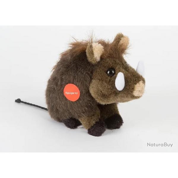 PELUCHE SANGLIER SONORE - 18 CM