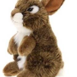 PELUCHE LAPIN BRUN - 18CM