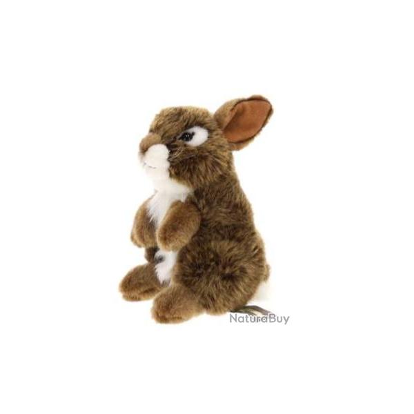 PELUCHE LAPIN BRUN - 18CM