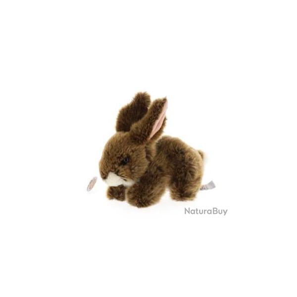 PELUCHE LAPIN BRUN FONCE - 18CM