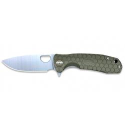 HONEY BADGER FLIPPER LARGE GREEN - LAME 92MM - MANCHE FRN - CLIP