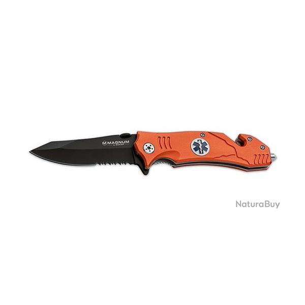 BOKER MAGNUM EMS RESCUE - LAME 86MM - MANCHE ALUMINIUM - CLIP