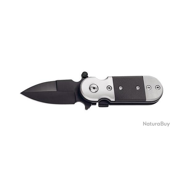 BOKER MAGNUM BLACK LIGHTNING - LAME 50MM - MANCHE G10/ACIER - CLIP