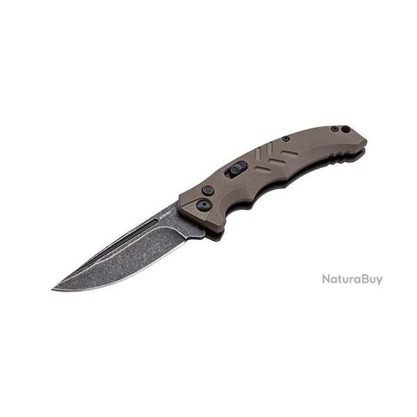 BOKER PLUS INTENTION II COYOTE - LAME 78MM - MANCHE G10 - CLIP