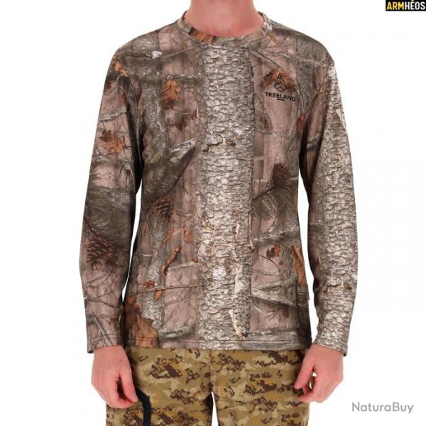 TREELAND T SHIRT MANCHE LONGUE CAMO FOREST