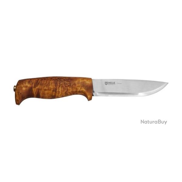 HELLE GAUPE - LAME 107MM - MANCHE BOULEAU - ETUI CUIR