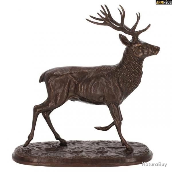 LOVERGREEN BRONZE CERF EN MOUVEMENT