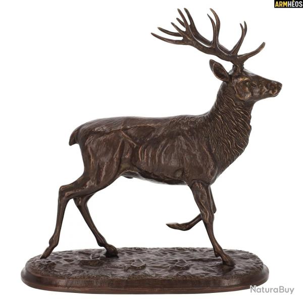 LOVERGREEN BRONZE CERF EN MOUVEMENT