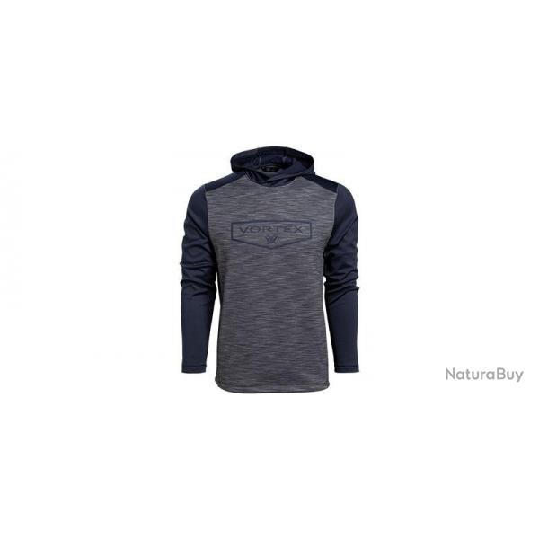 SWEAT A CAPUCHE SHIELD PERFORMANCE BLEU GRIS