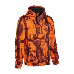 SWEATSHIRT A CAPUCHE GHOST CAMO BLAZE BLACK