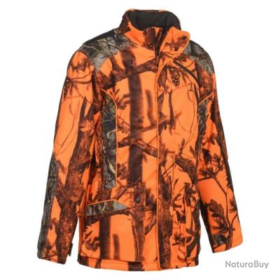 Gilet De Chasse Réversible Percussion Savane - Côté Kaki / Côté Ghostcamo Blaze & Black - Taille S - 11