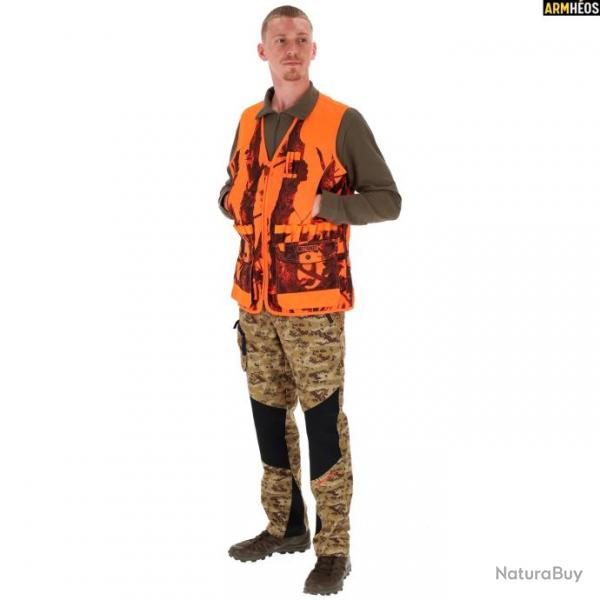 GILET CHASSE STRONGER GHOST CAMO BLAZE BLACK