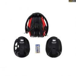 PELTOR SPORTTAC NOIR ROUGE 3M