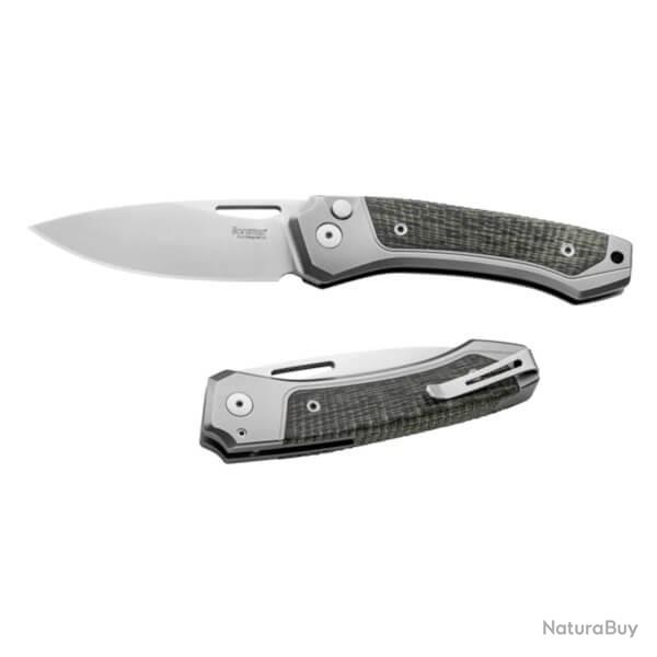 TW.GYGBK Couteau pliant Lionsteel "TWAIN" Titanium gris/G10