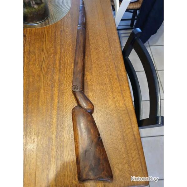 crosse fusil de chasse artisanale