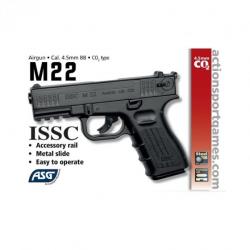 Pistolet ASG ISSC M22 Noir -  Co2 4,5 mm