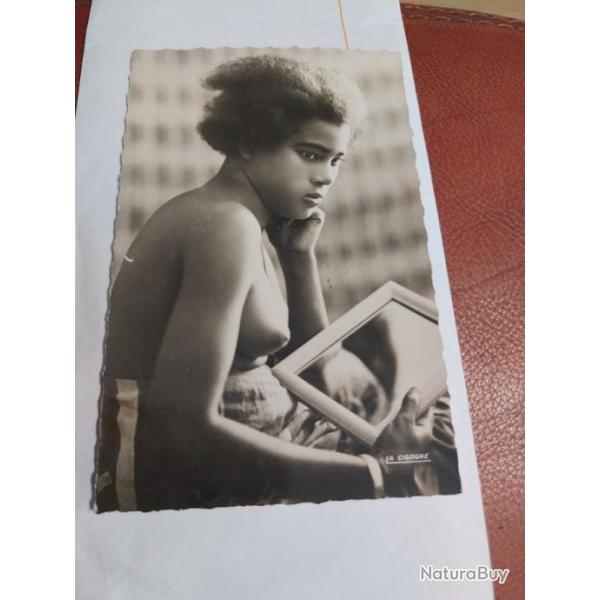 ancienne carte postale buste  femme  nue mdiation