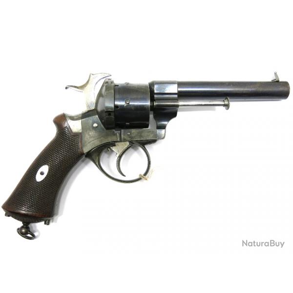 Superbe revolver Lefaucheux 1862 calibre 12 mm  broche